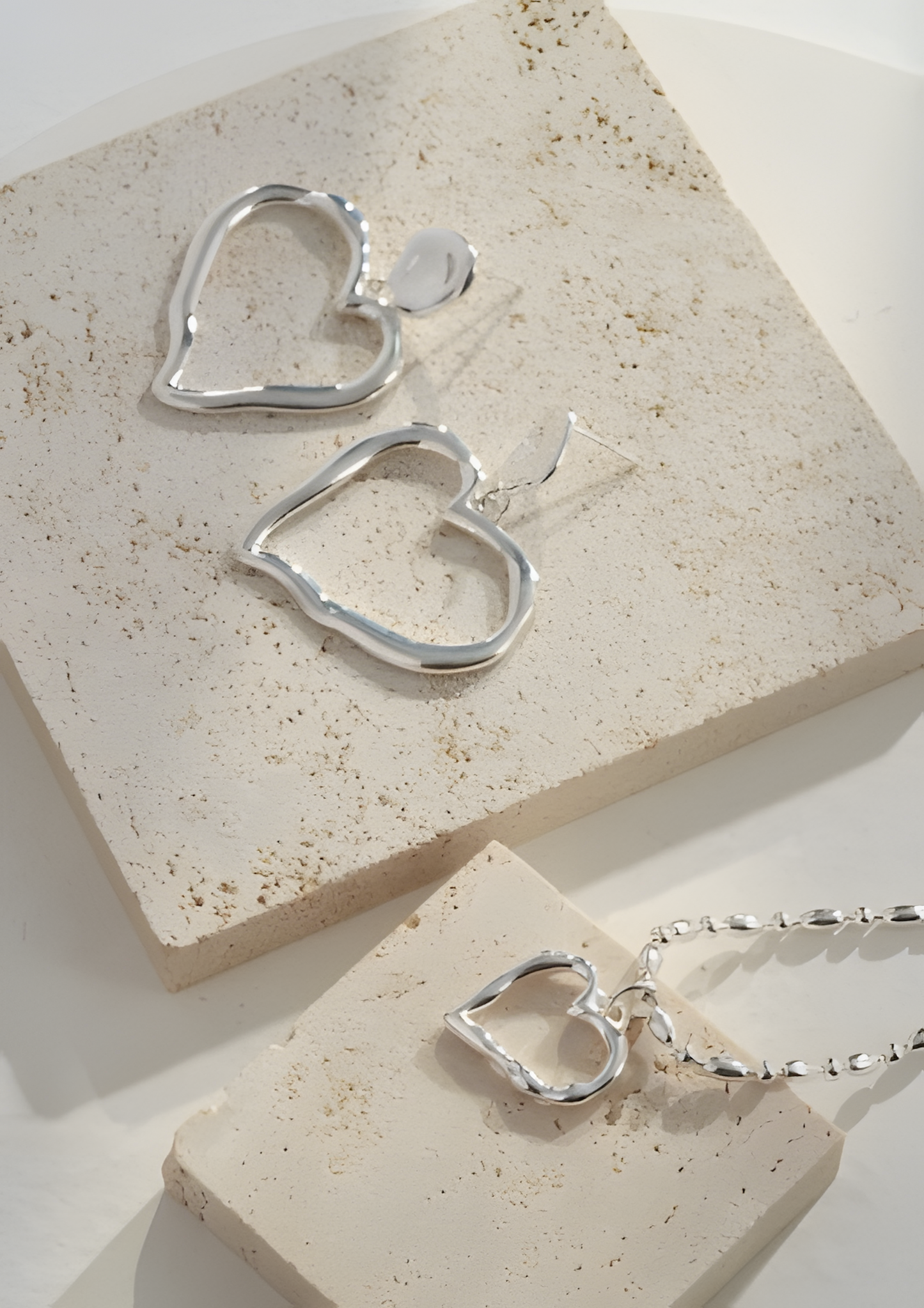 Sterling Silver Asymmetrical Love Necklace