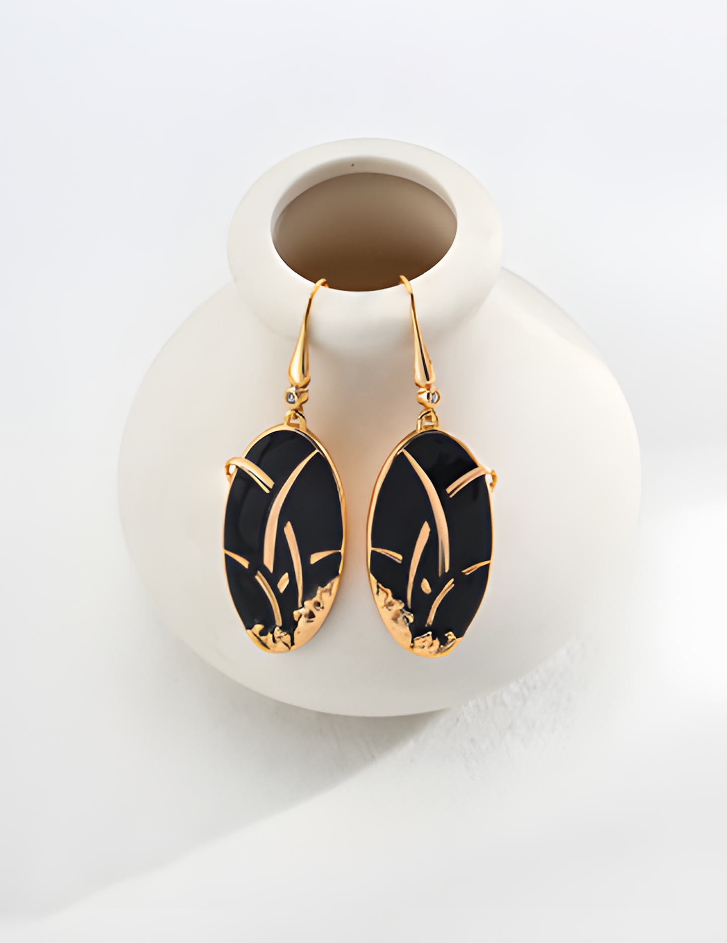 Chinese Style Drop Glaze Earrings