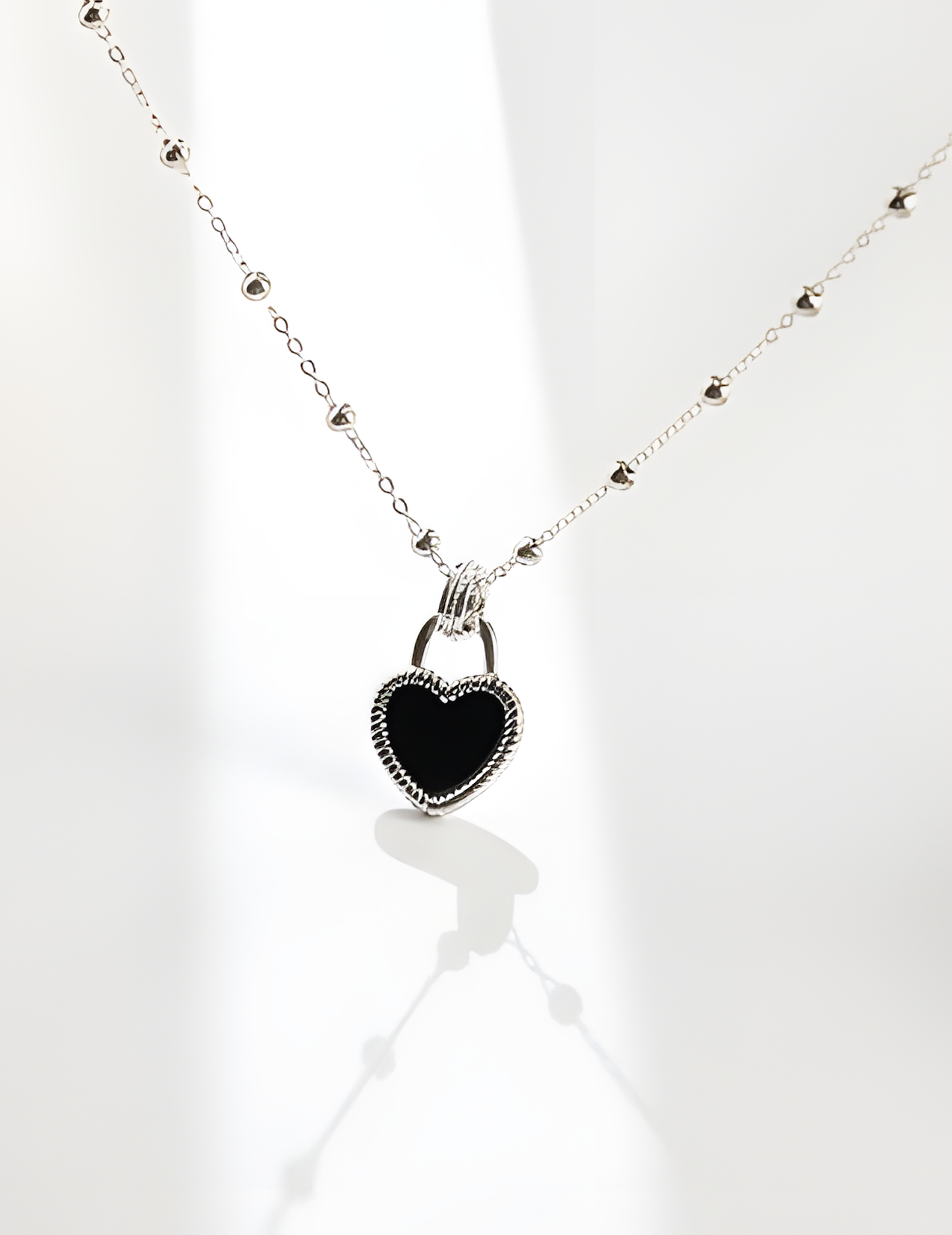 Silver Love Drop Necklace