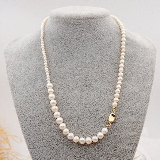 Elegant Gradual Pearls Necklace for Women