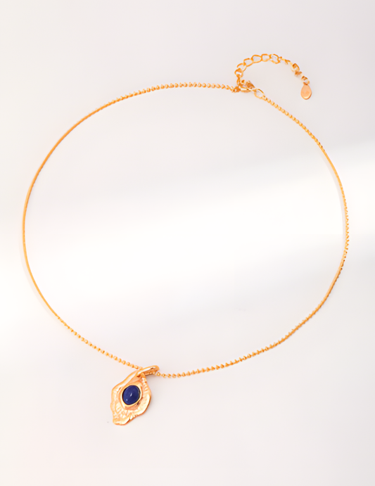 Lapis Lazuli Hanging Necklace with Unique Design