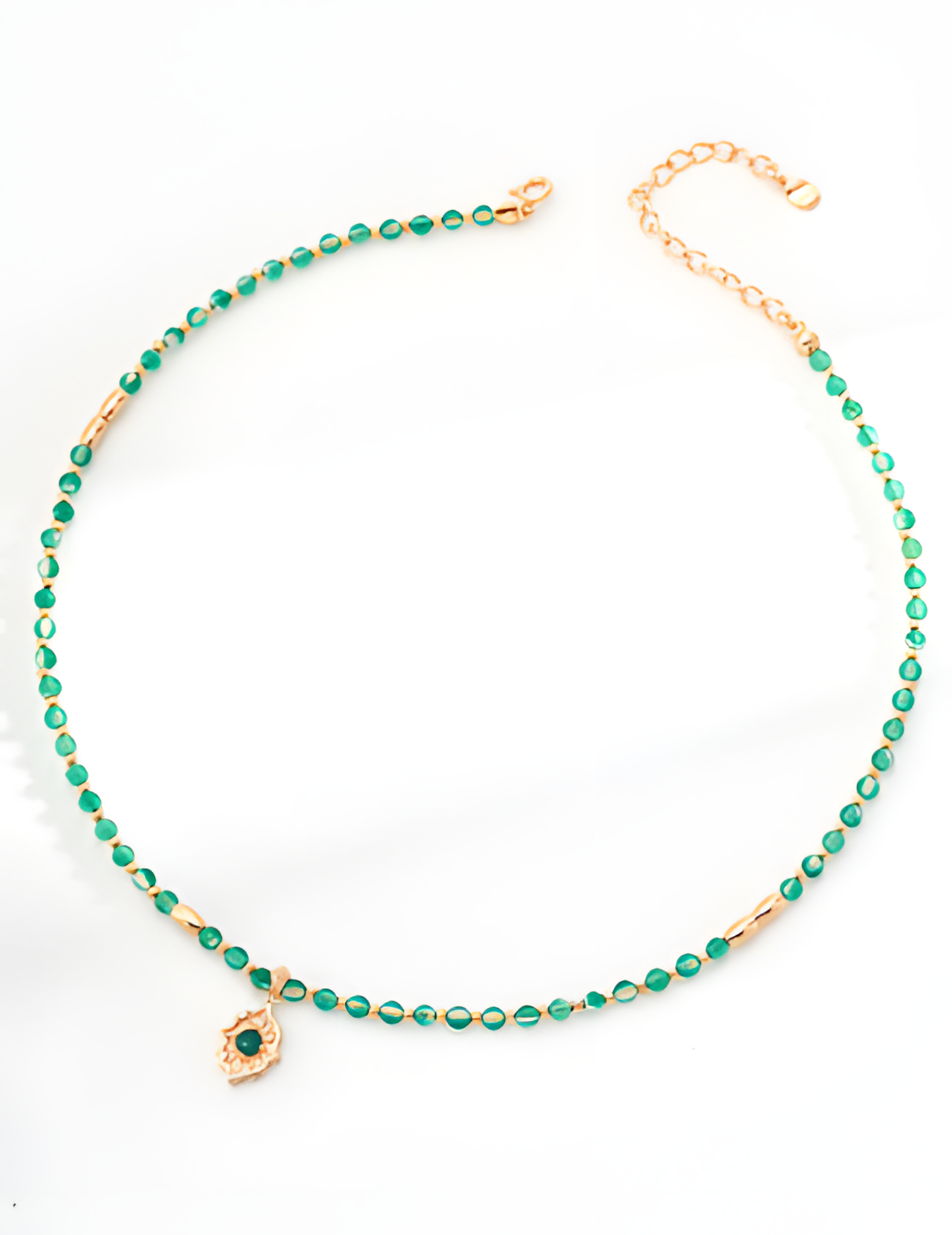 Green Onyx Sterling Silver Necklace