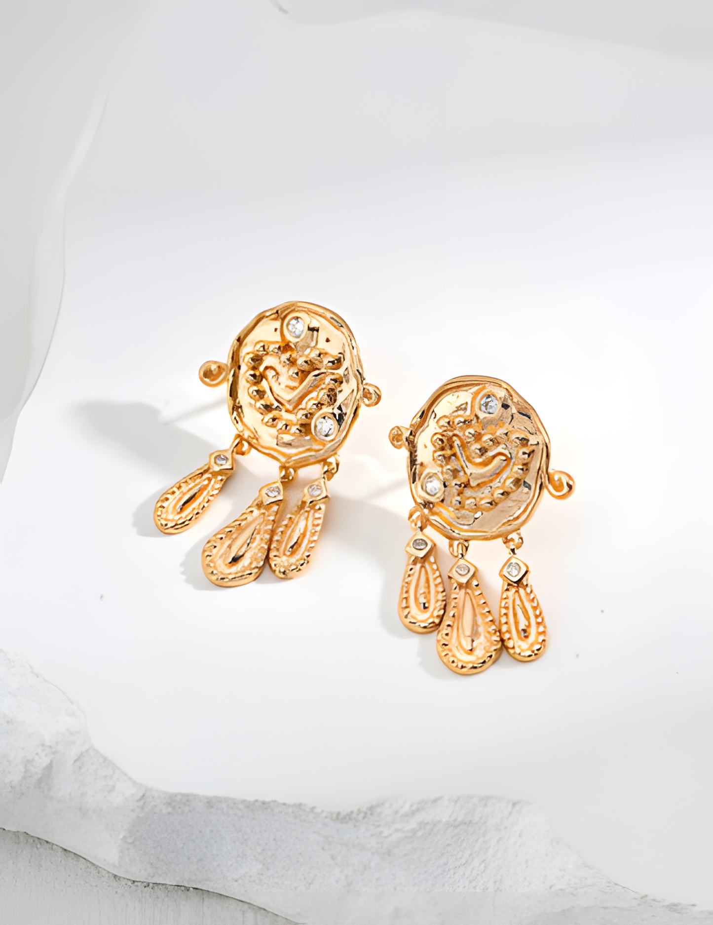 Vintage Zircon Earrings in S925 Silver