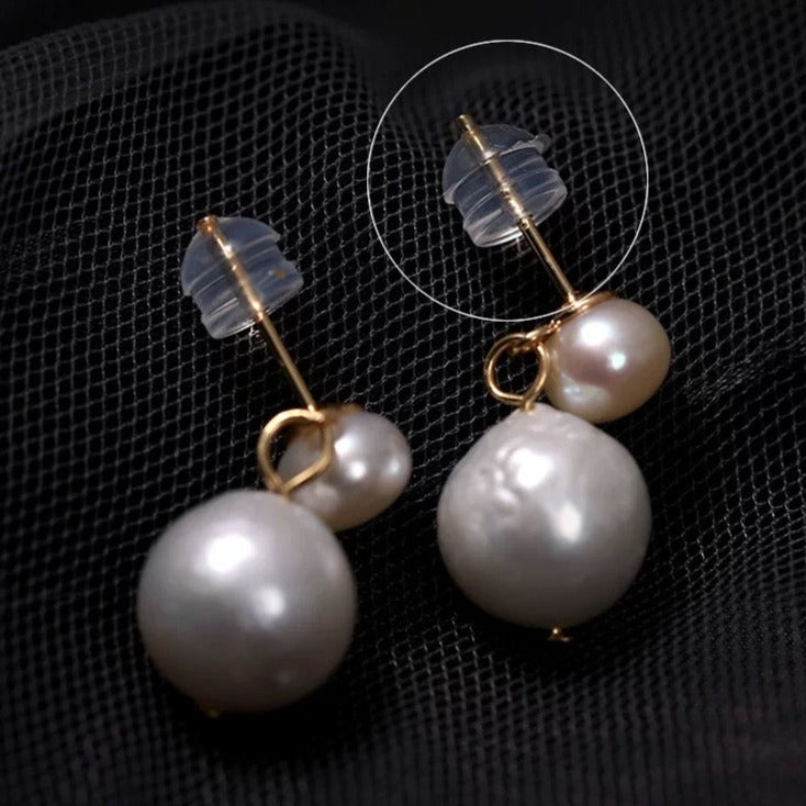 White Pearl Drop Earrings in Elegant Design 2