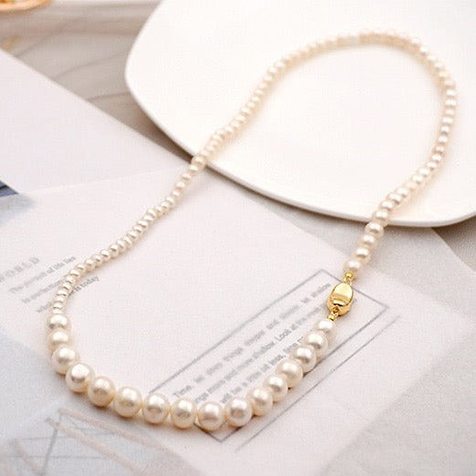 Elegant Gradual Pearls Necklace for Women