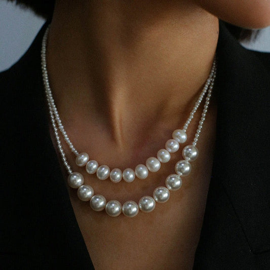 Beaded Pearl Pendant Necklace for Elegant Style