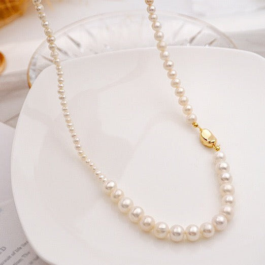 Elegant Gradual Pearls Necklace for Women