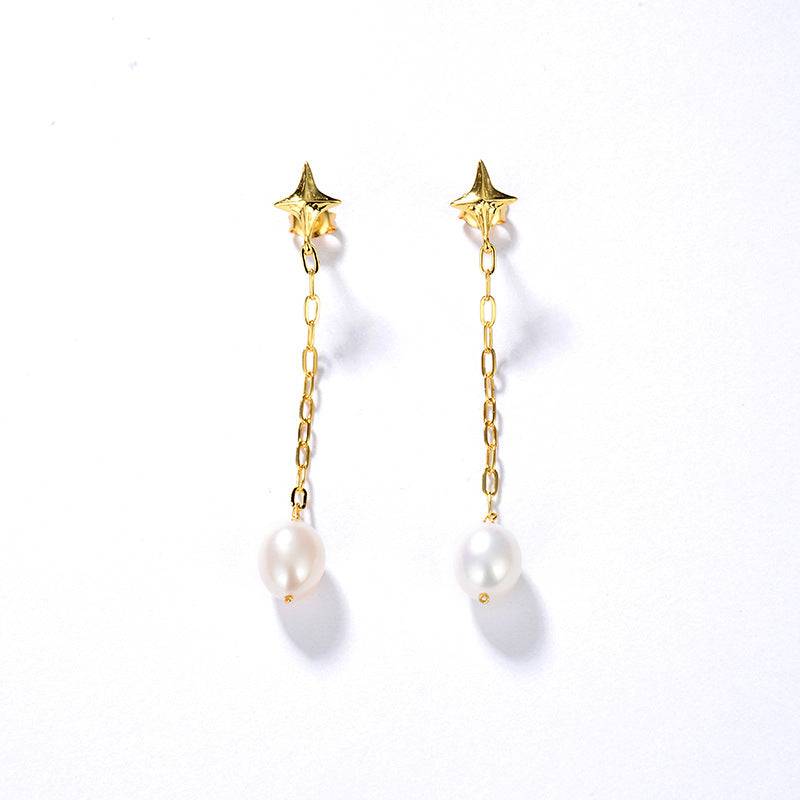 Elegant Long Drop Pearl Earrings for Stylish Look