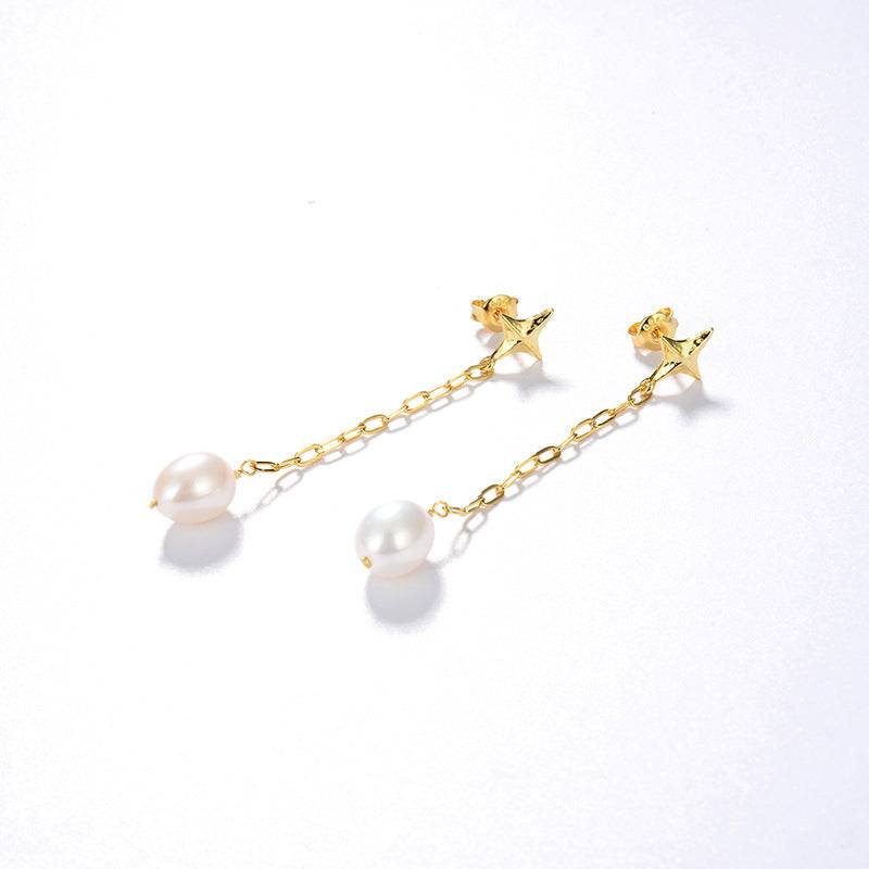 Elegant Long Drop Pearl Earrings for Stylish Look