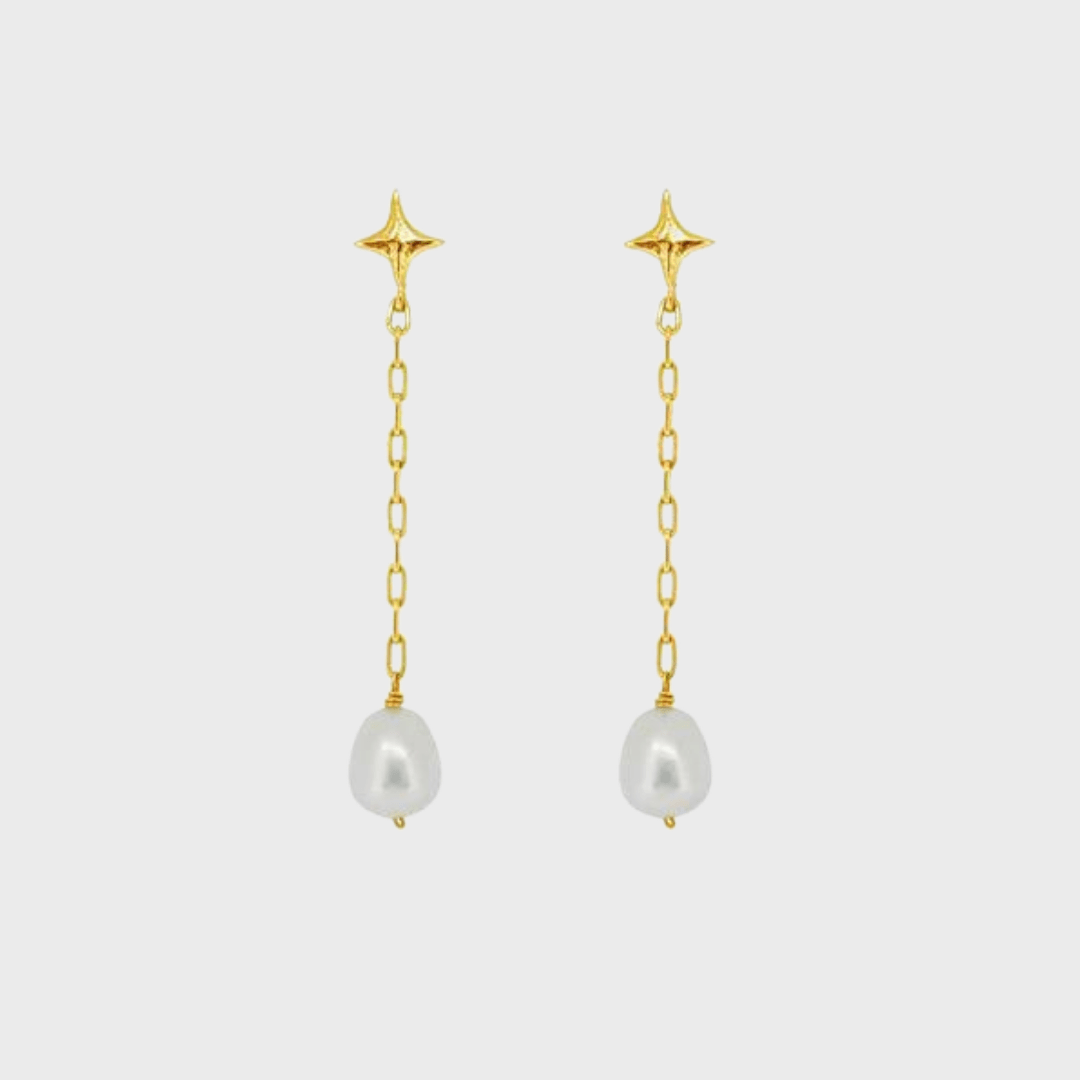 Elegant Long Drop Pearl Earrings for Stylish Look