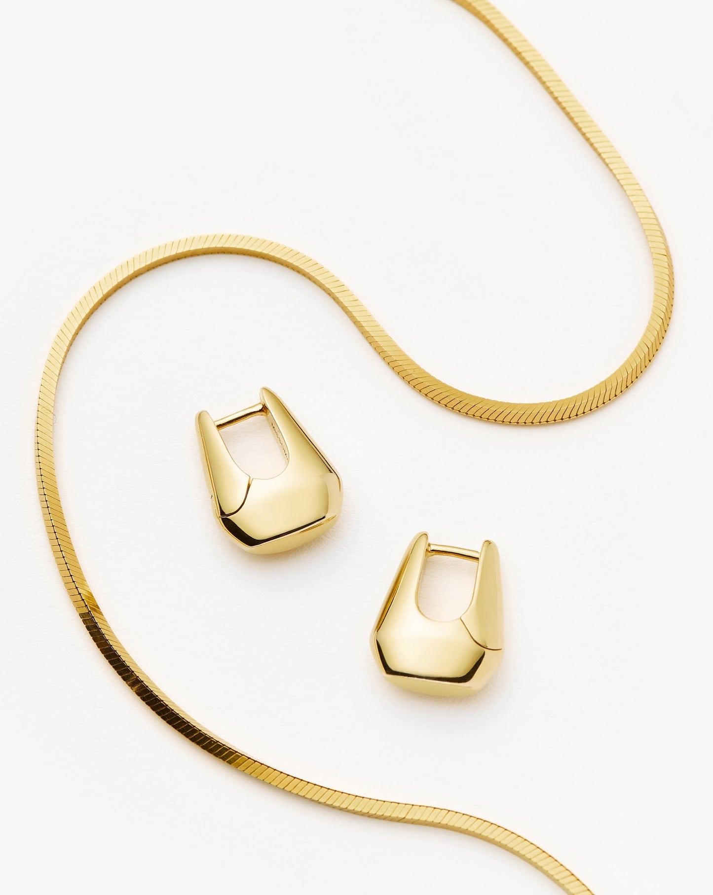 18k Gold Vermeil Earrings and Necklace Set