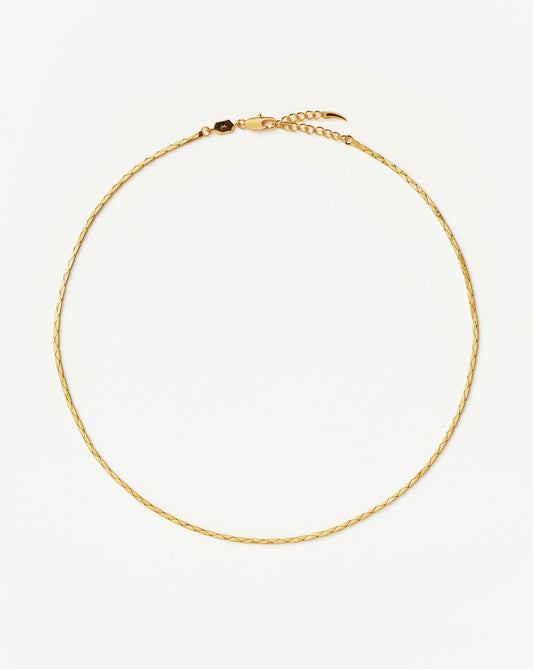 18k Gold Plated Cobra Snake Chain Choker