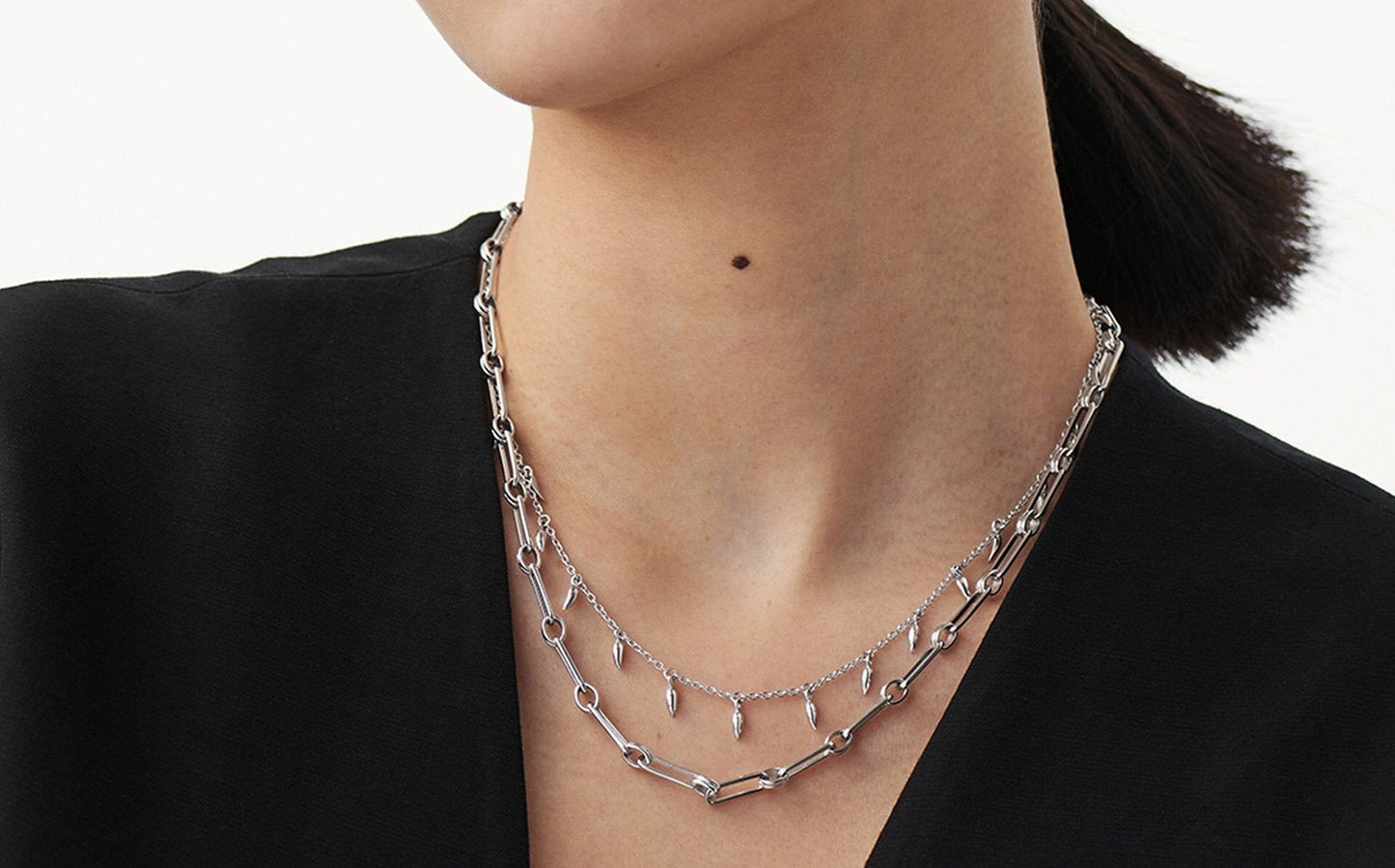 Mini Fang Silver Necklace for Women