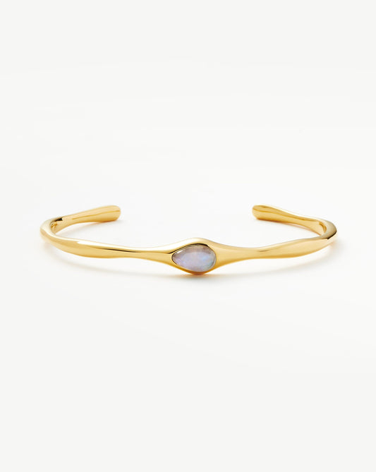 Magma Gemstone Cuff Bracelet in Gold and Silver