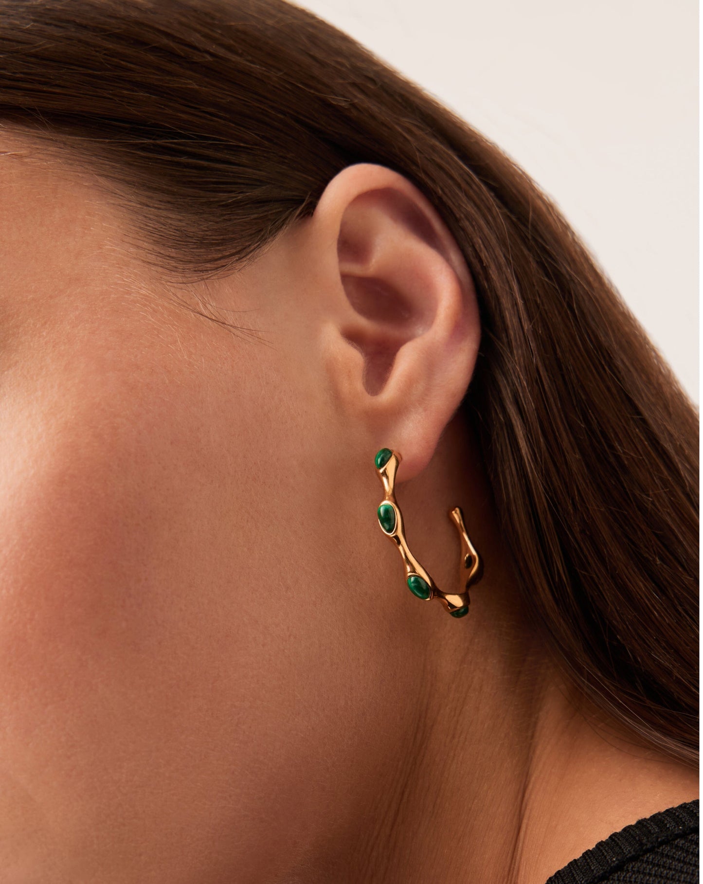 Medium Hoop Earrings in 18k Gold Plated Brass