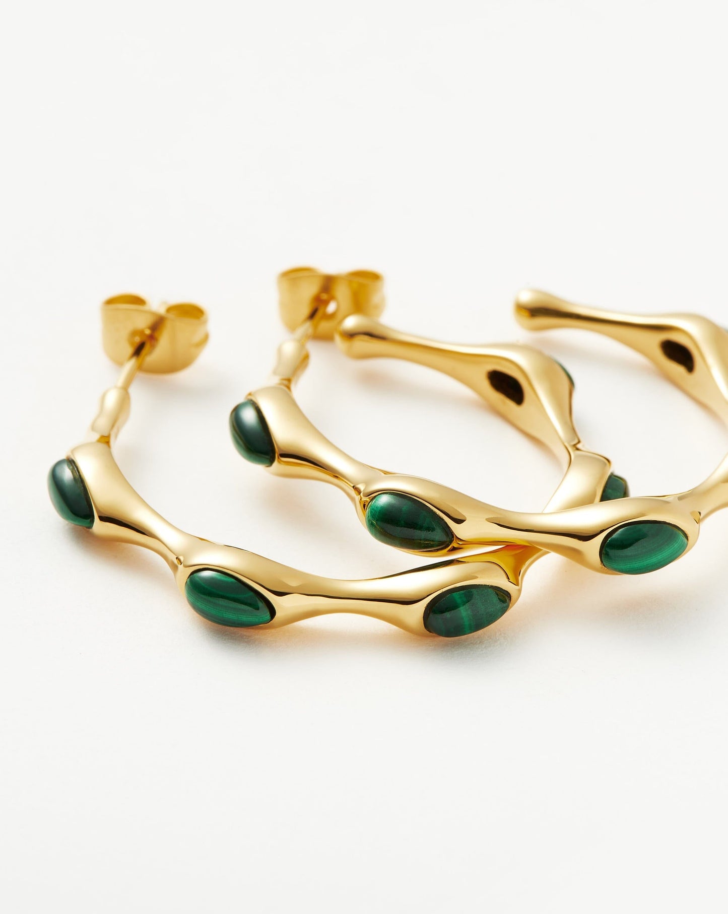 Medium Hoop Earrings in 18k Gold Plated Brass