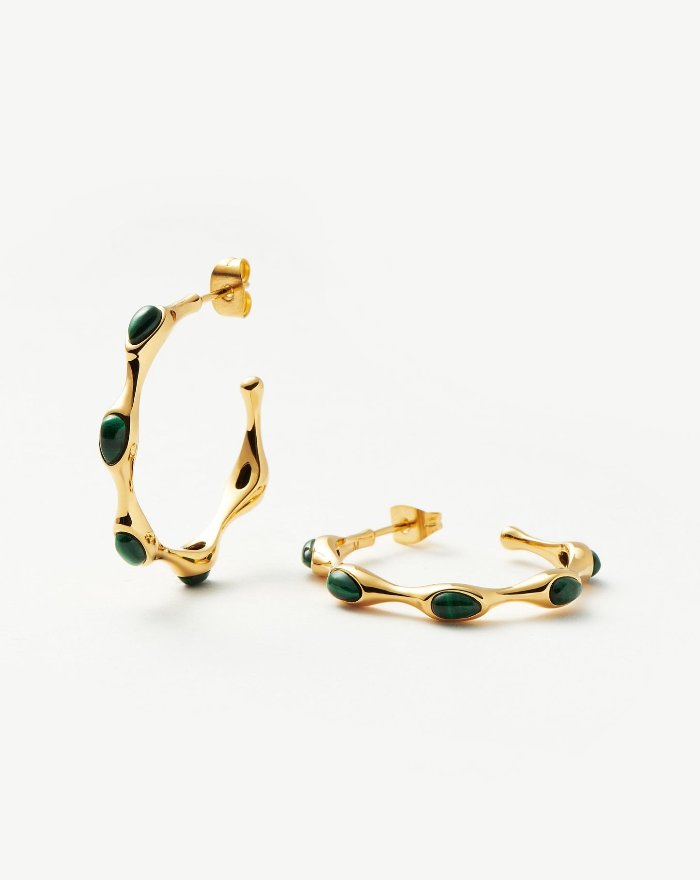 Medium Hoop Earrings in 18k Gold Plated Brass