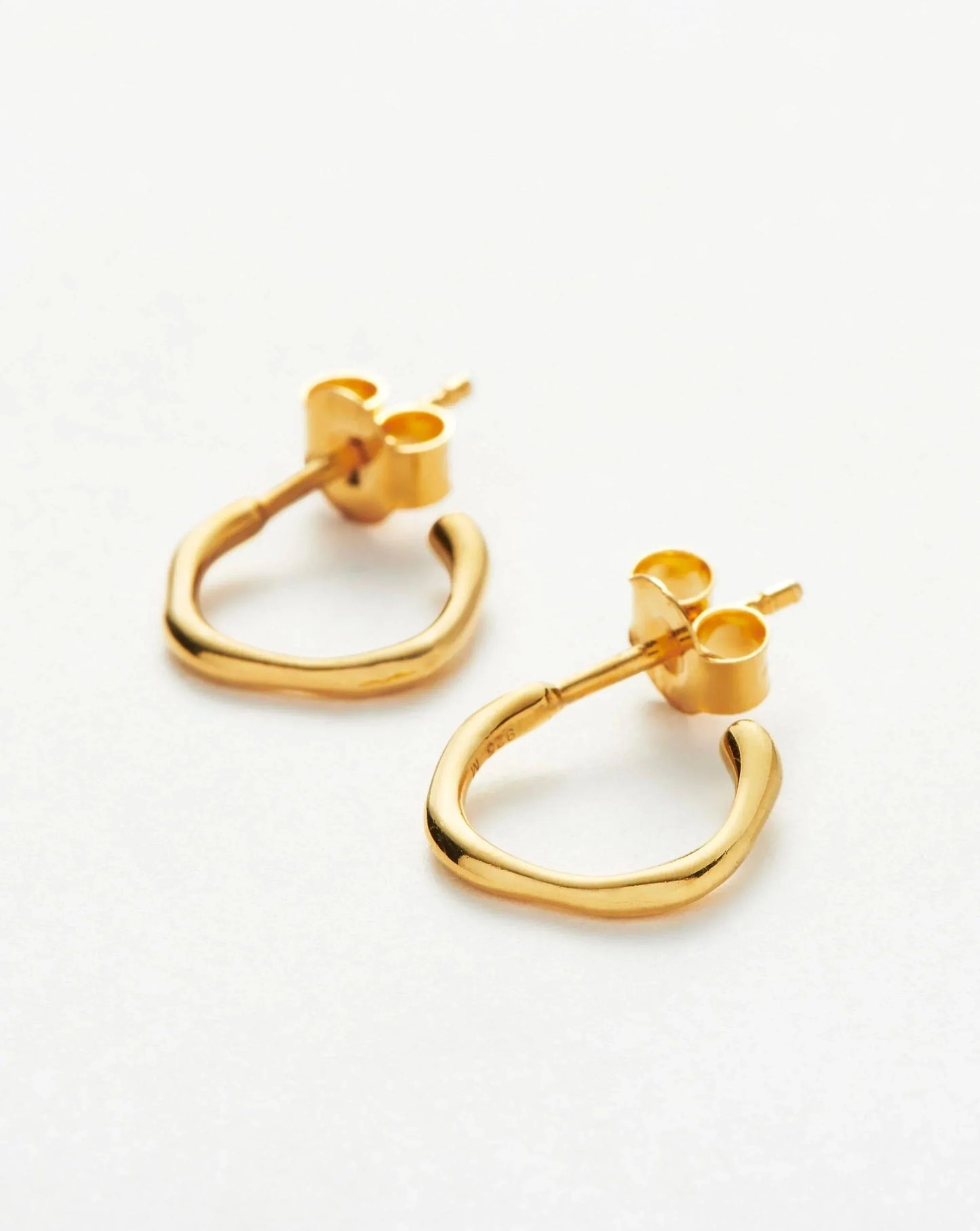 18k Gold Vermeil Mini Molten Hoop Earrings