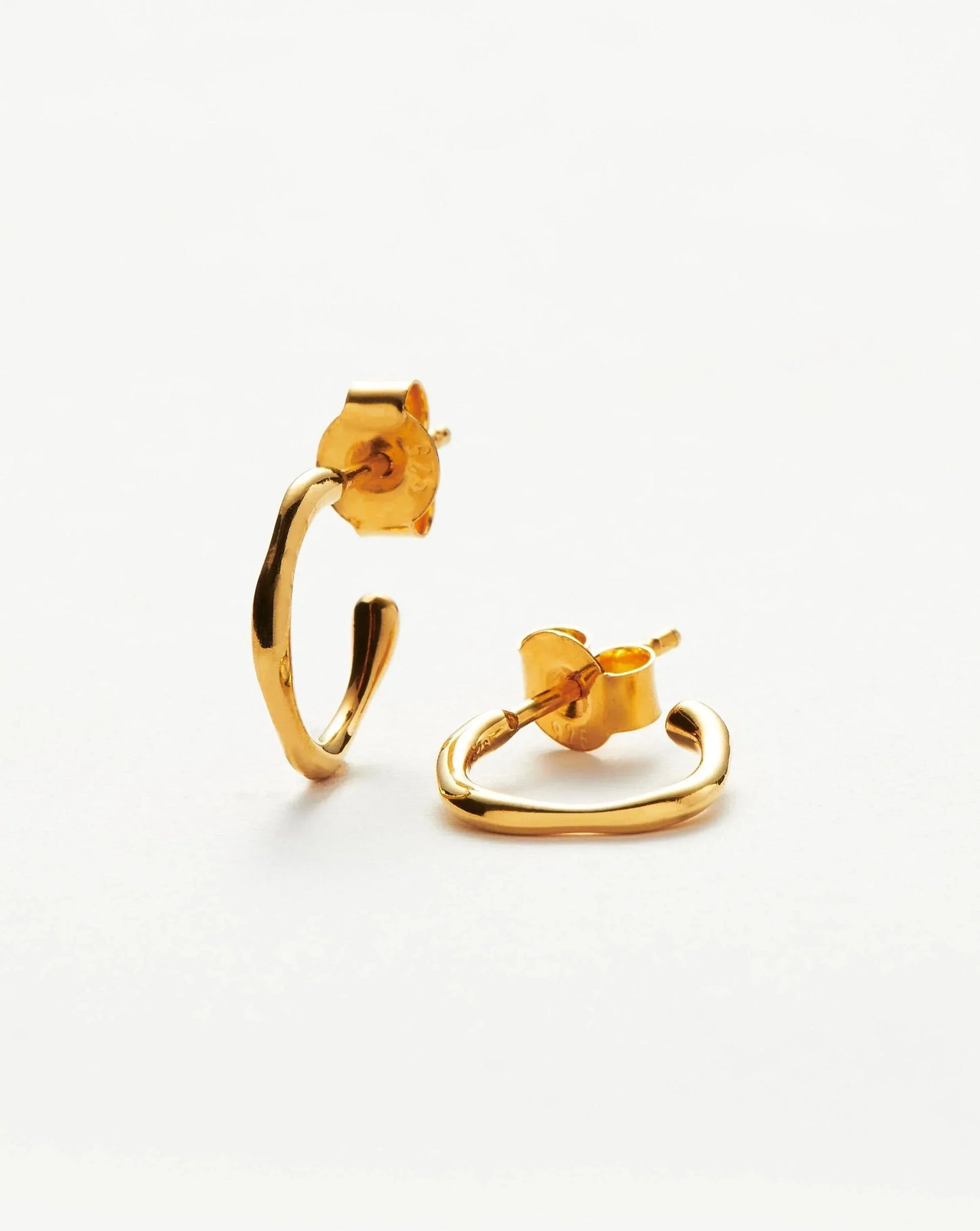 18k Gold Vermeil Mini Molten Hoop Earrings