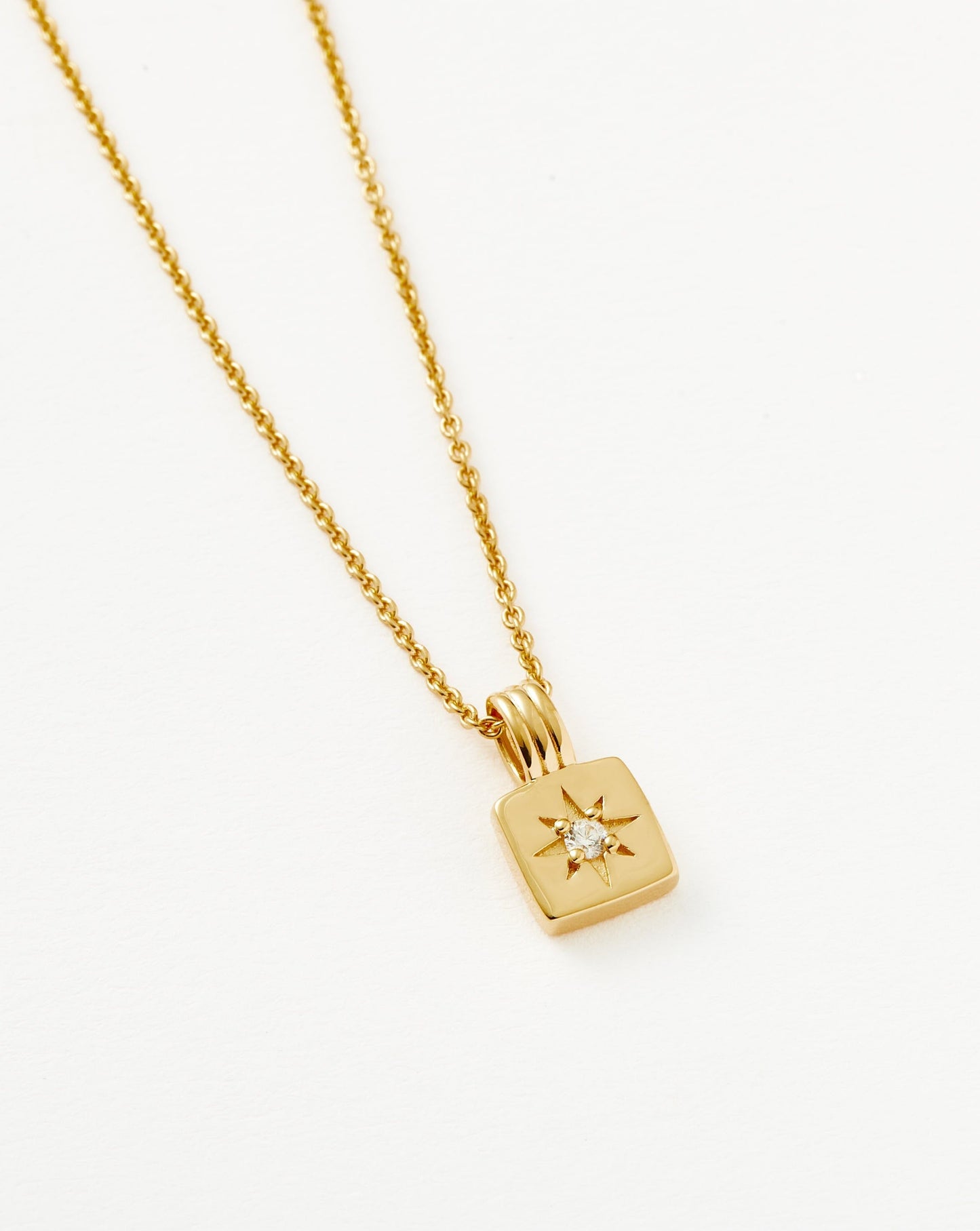 Mini Star Ridge Pendant Necklace in Gold Vermeil