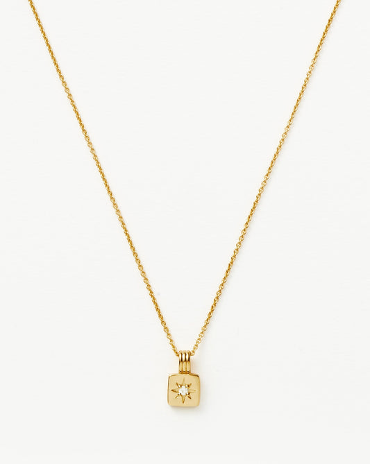 Mini Star Ridge Pendant Necklace in Gold Vermeil