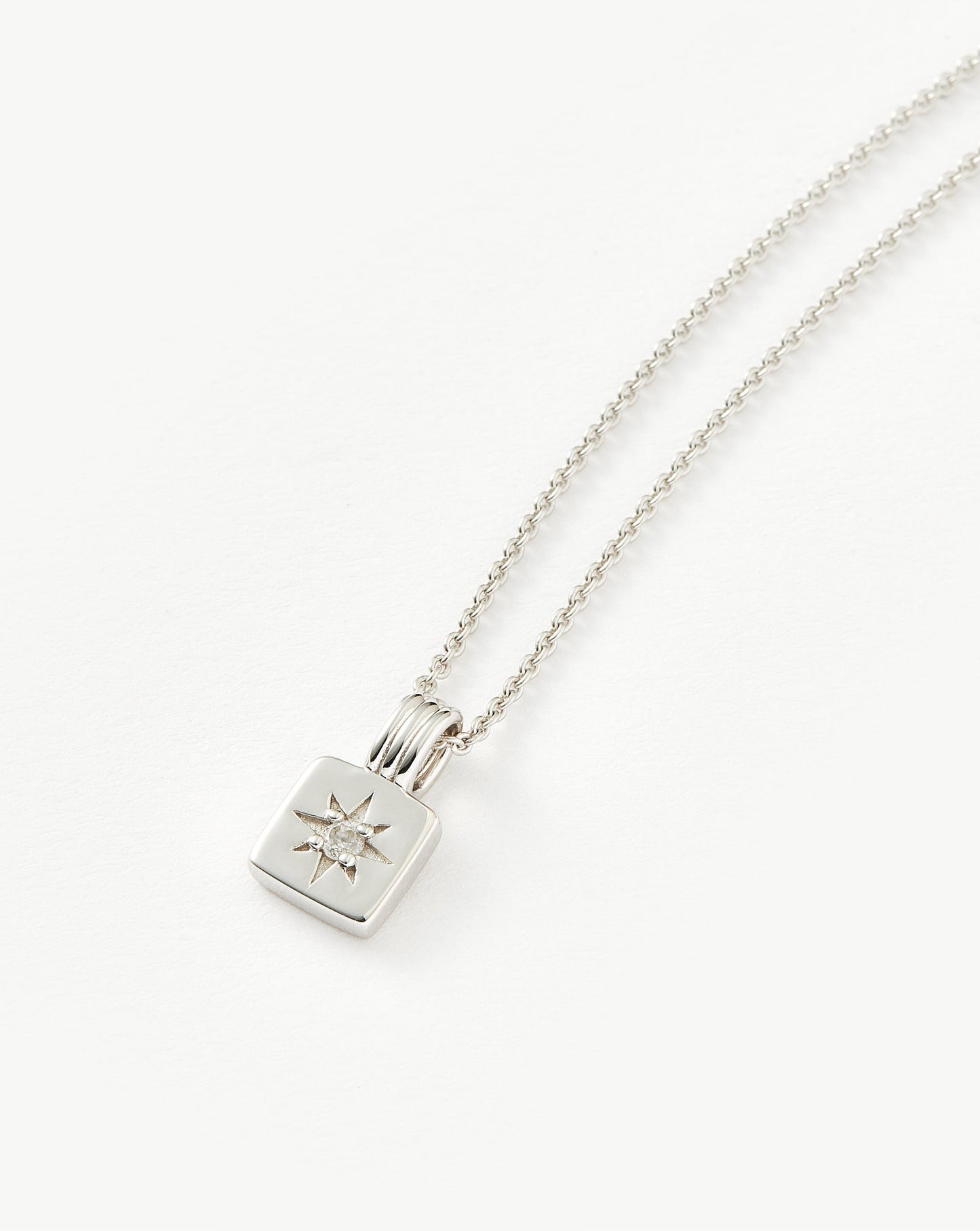 Mini Star Ridge Pendant Necklace in Silver