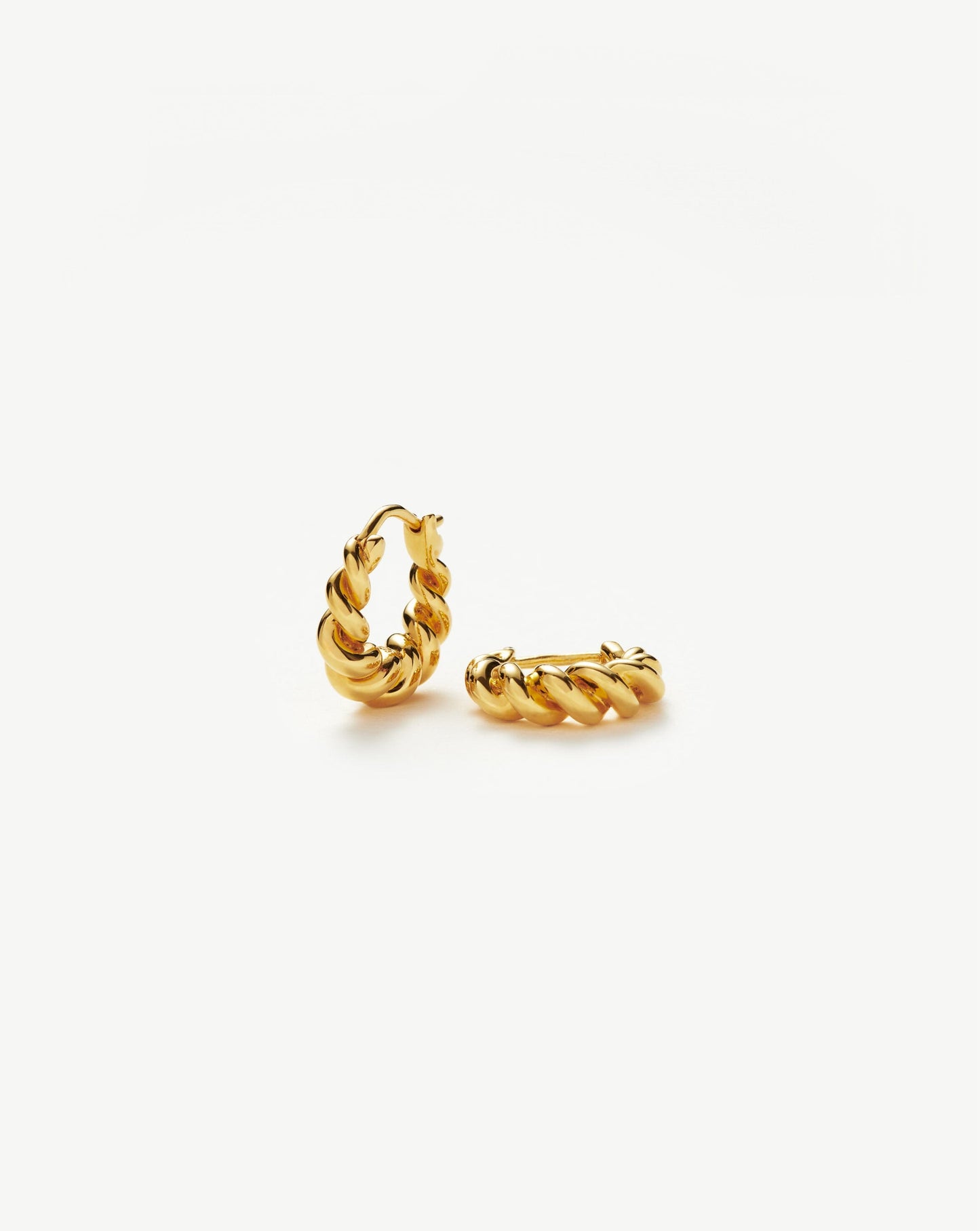 Small Tidal Hoop Earrings in 18k Gold Vermeil