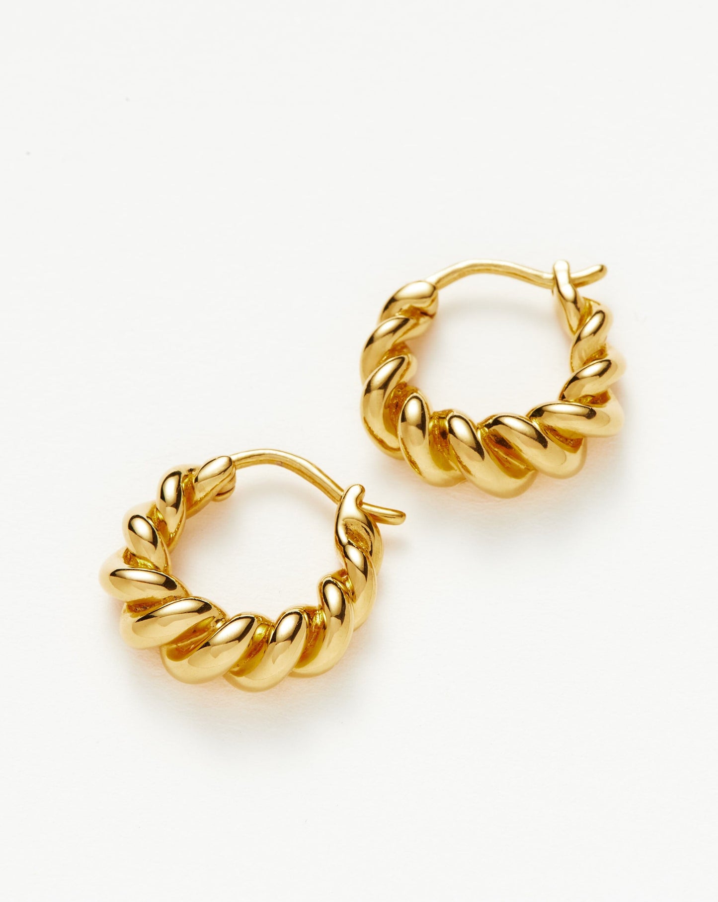 Small Tidal Hoop Earrings in 18k Gold Vermeil