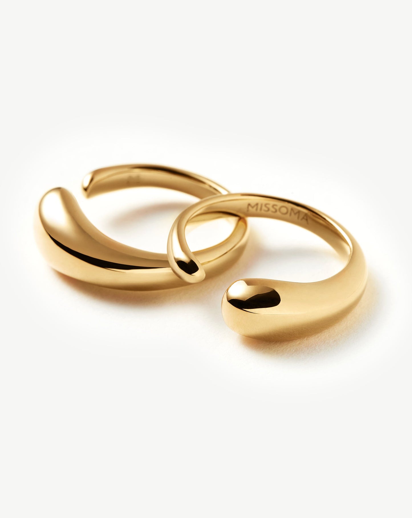 Double Stacking Ring Set in 18k Gold Plated