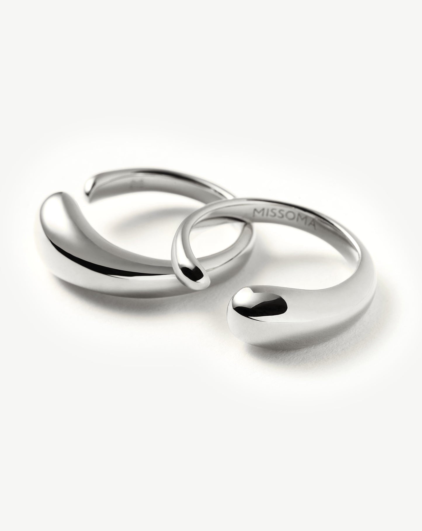 Silver Plated Double Stacking Ring Set