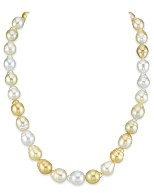 Multicolor Baroque Pearl Necklace 9.0-11.0mm