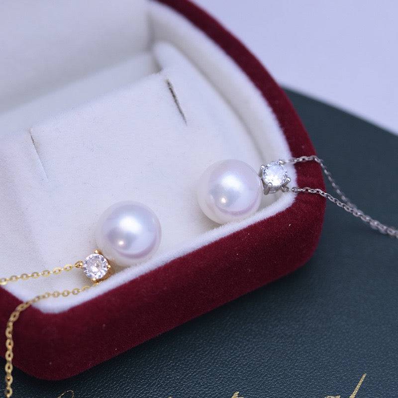 Freshwater Pearl and Sasha Necklace 10-11mm