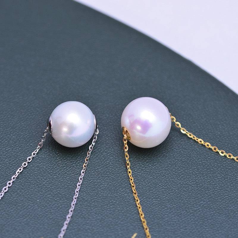 Classic White Freshwater Pearl Pendant Necklace 10-12mm