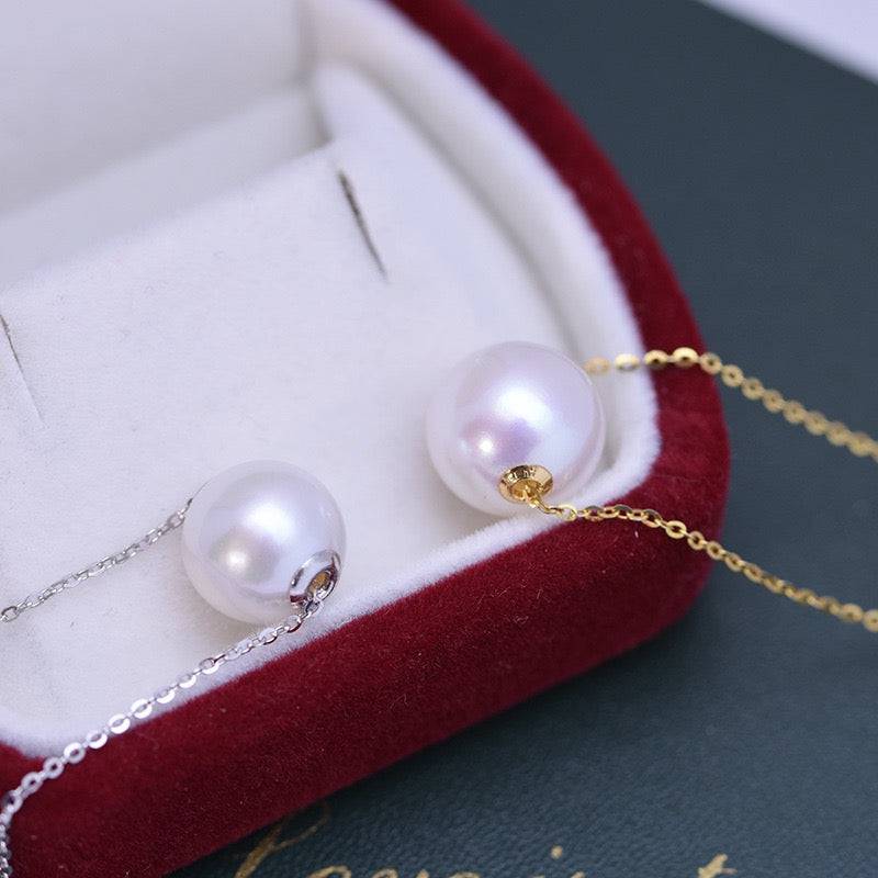 Classic White Freshwater Pearl Pendant Necklace 10-12mm