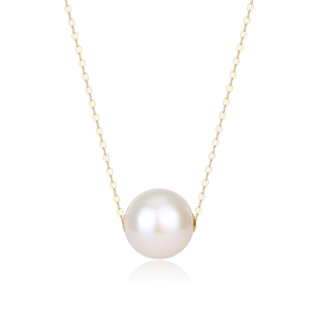 Classic White Freshwater Pearl Pendant Necklace 10-12mm