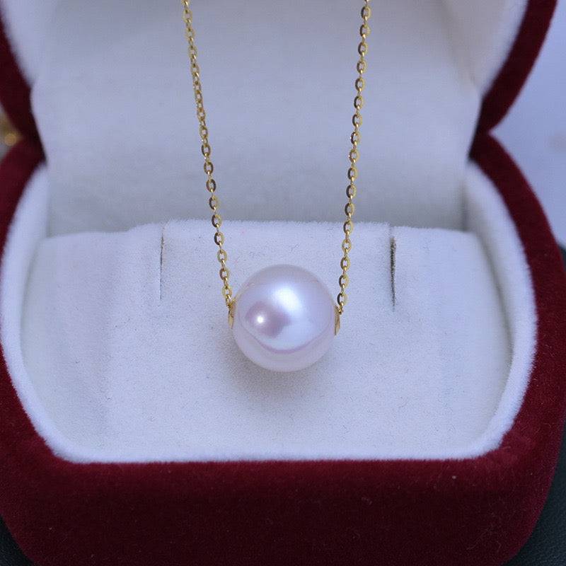 Classic White Freshwater Pearl Pendant Necklace 10-12mm