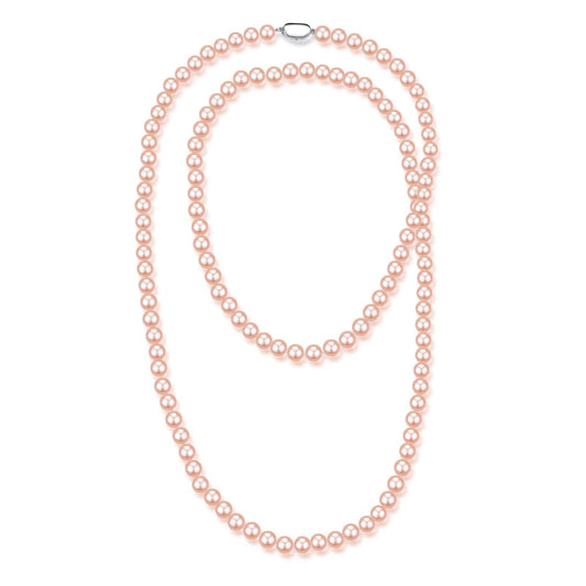 35 Inch AAA Grade Pink Freshwater Pearl Necklace