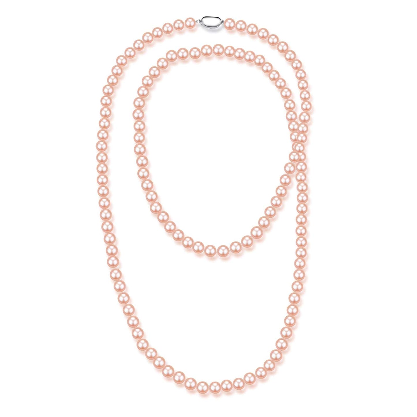 35 Inch AAA Grade Pink Freshwater Pearl Necklace