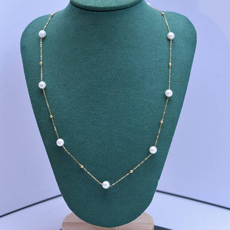 18k Gold Freshwater Pearl Necklace