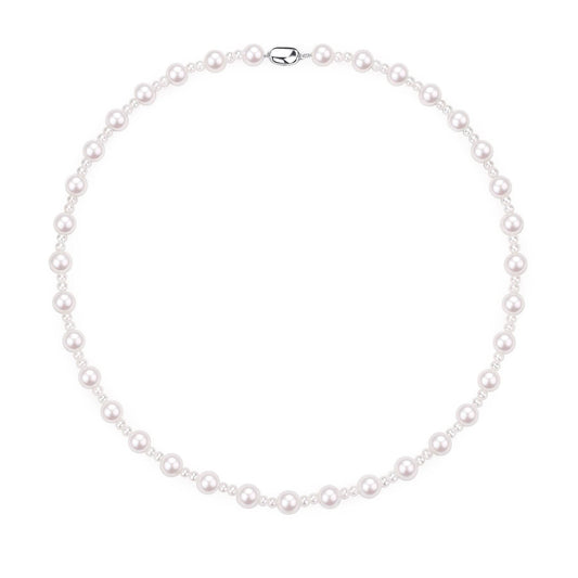 Freshwater Pearl Beaded Necklace in Elegant Style