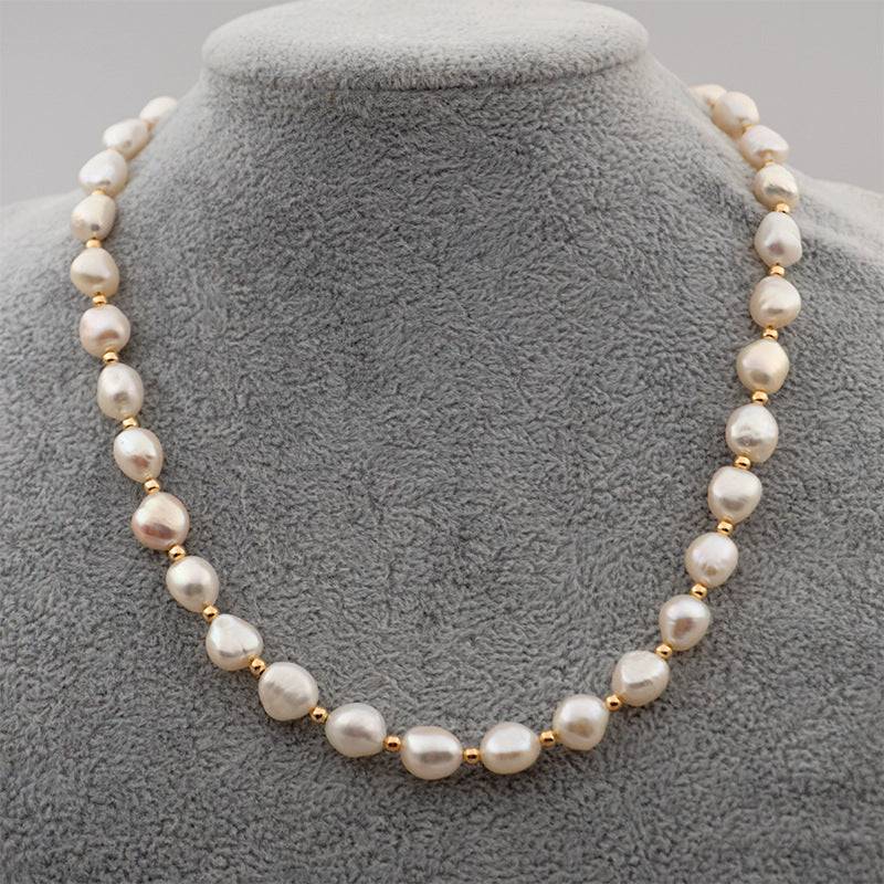 Pearl Necklace Bracelet and Earrings Set 1