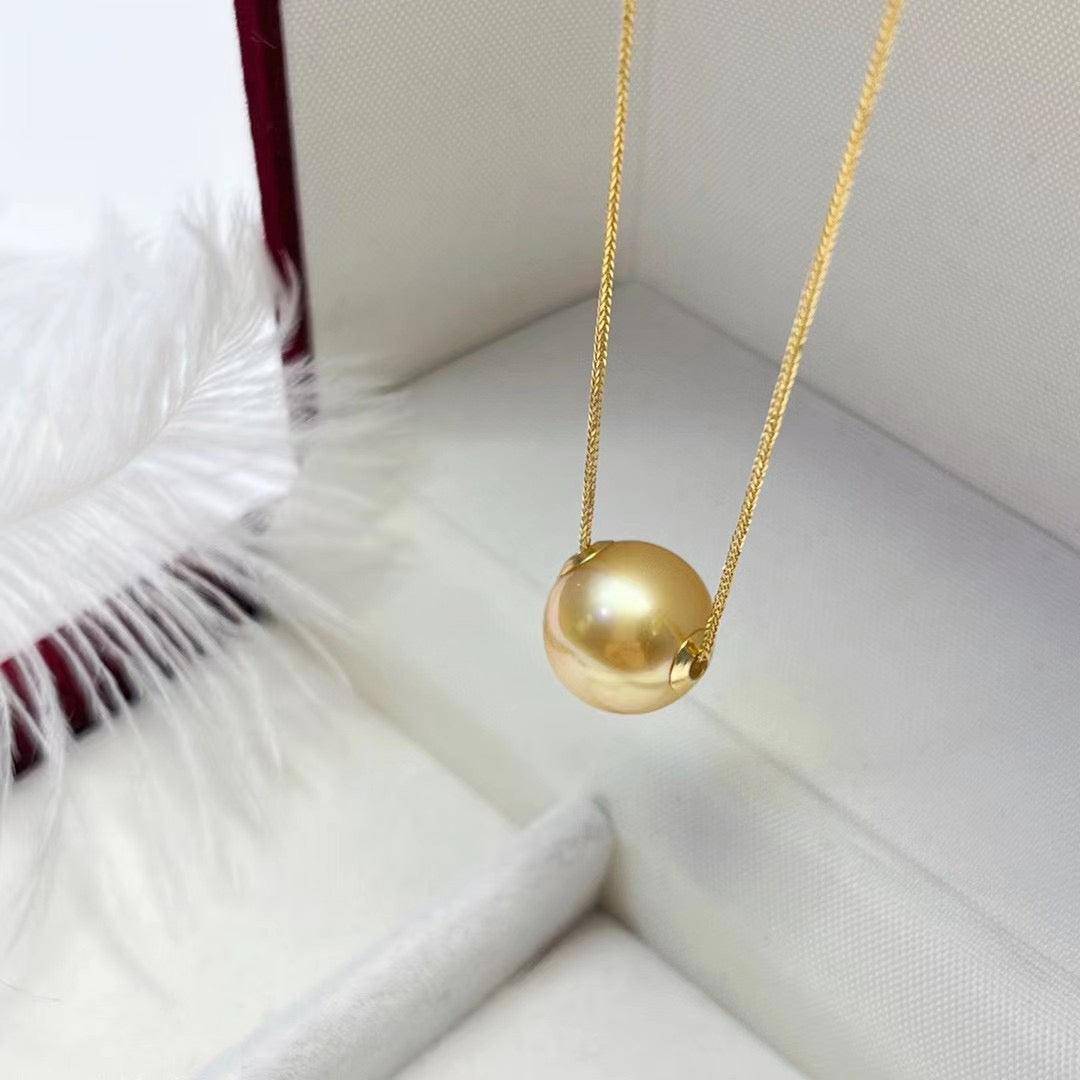 Floating Pendant with Golden South Sea Pearl