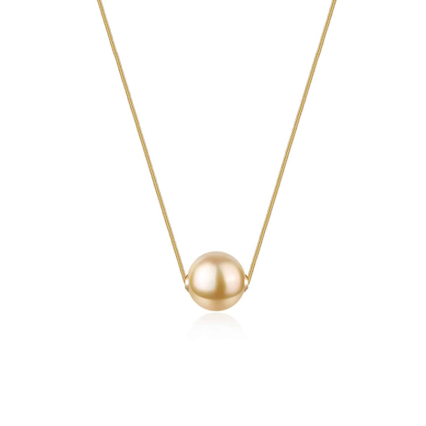 Floating Pendant with Golden South Sea Pearl