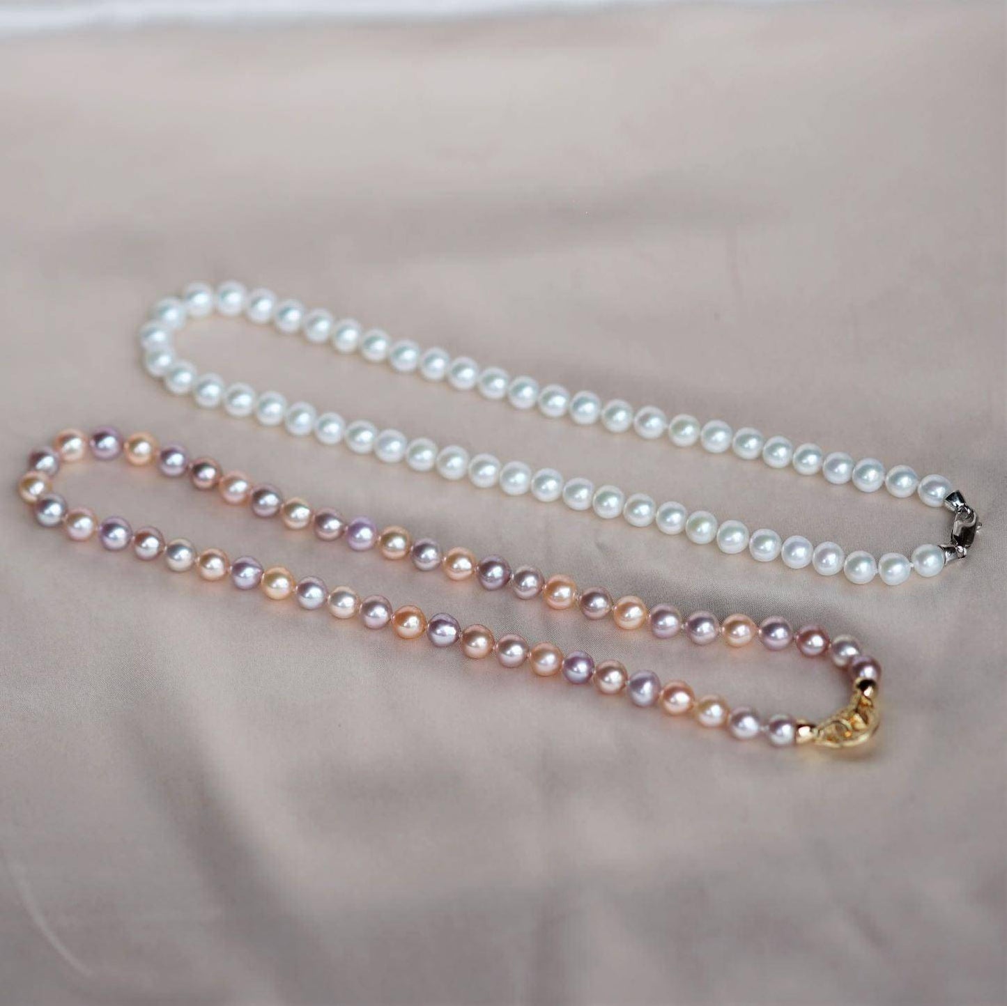 Multicolor AAA Akoya Cultured Pearl Necklace