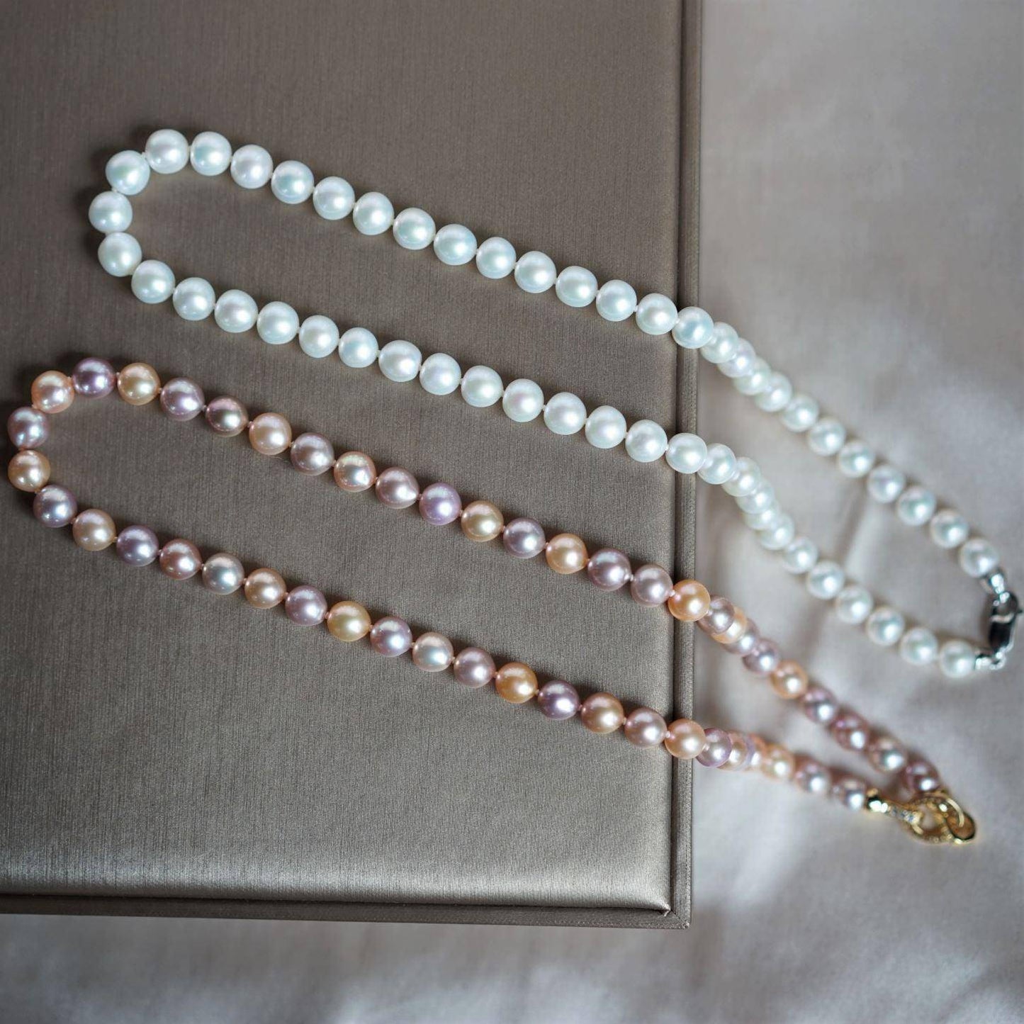 Multicolor AAA Akoya Cultured Pearl Necklace