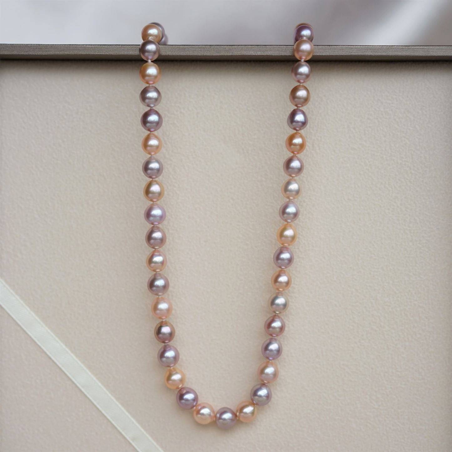 Multicolor AAA Akoya Cultured Pearl Necklace