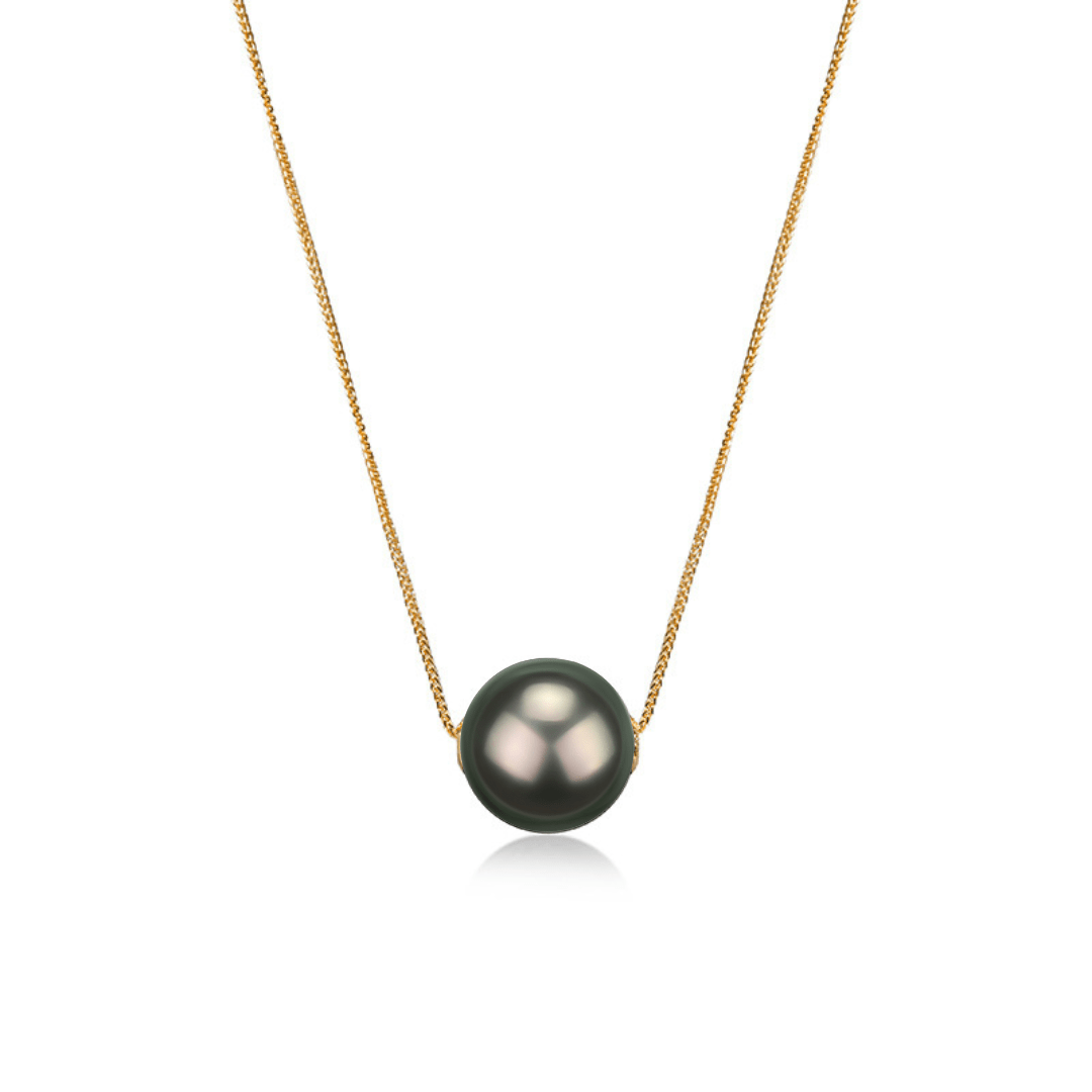 Tahitian Pearl Floating Pendant Necklace