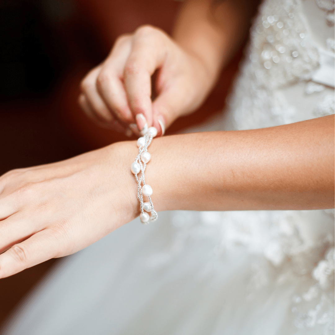 Triple Layered Baroque Pearl Necklace and Bracelet