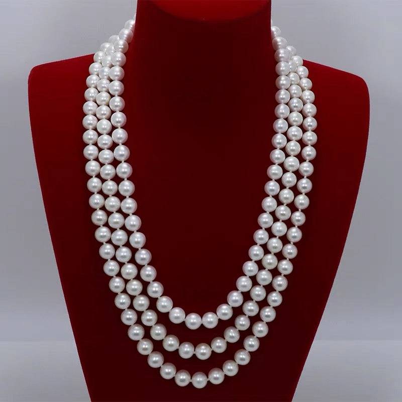 Freshwater Pearl Necklace 68 Inches Long White