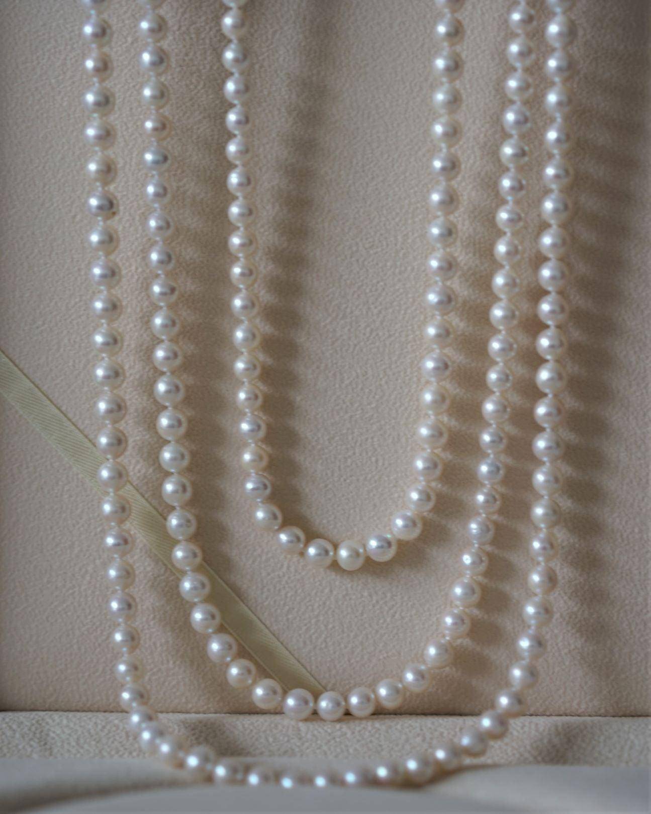 Freshwater Pearl Necklace 68 Inches Long White